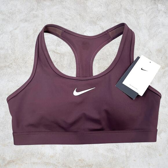 Nike Swoosh Padded Sports Bra | Brown | Size S | NWT - Picture 4 of 9